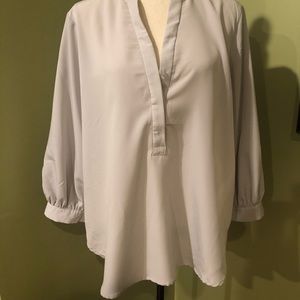 Banana Republic 3/4 sleeve large gray blouse